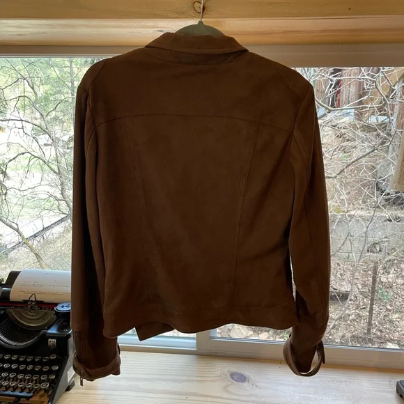 BNCI Mont Blanc Suede womens medium leather jacket - Picture 3 of 3